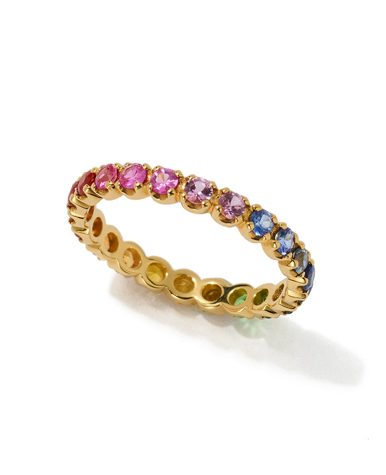 レインボーエタニティリング