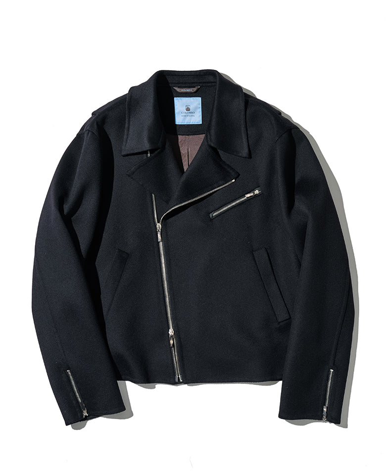 ライダース型カシミヤジャケット