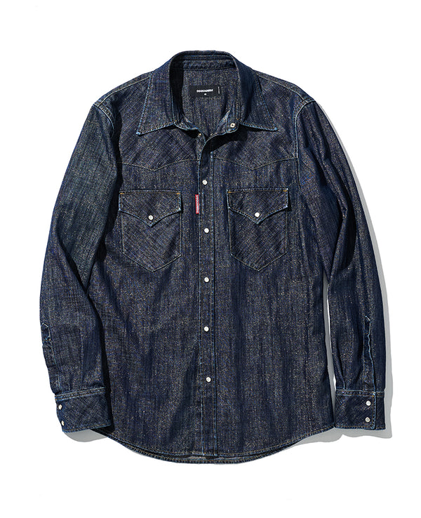 デニム ルレックス ファッション ウエスタンシャツ