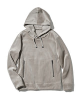 ストライプフリースパーカ