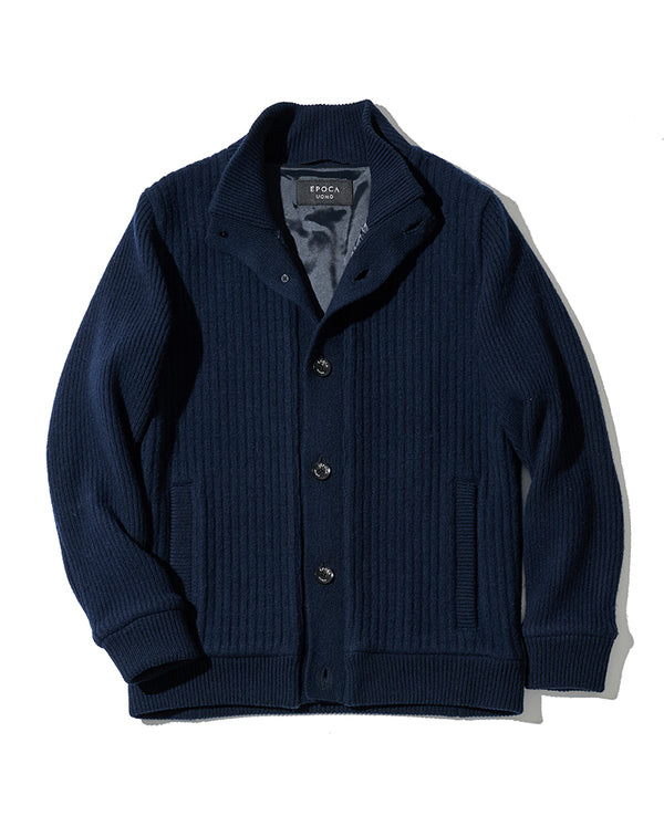 裏付きニットアウター