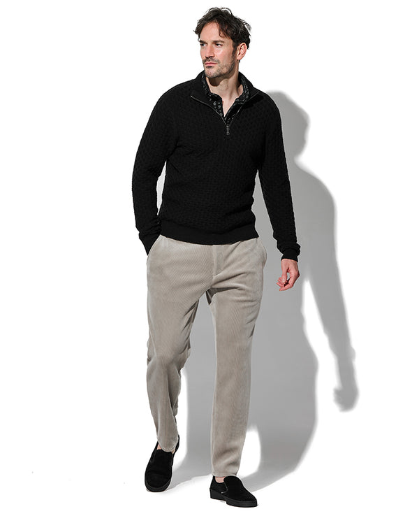 ハーフジップニット