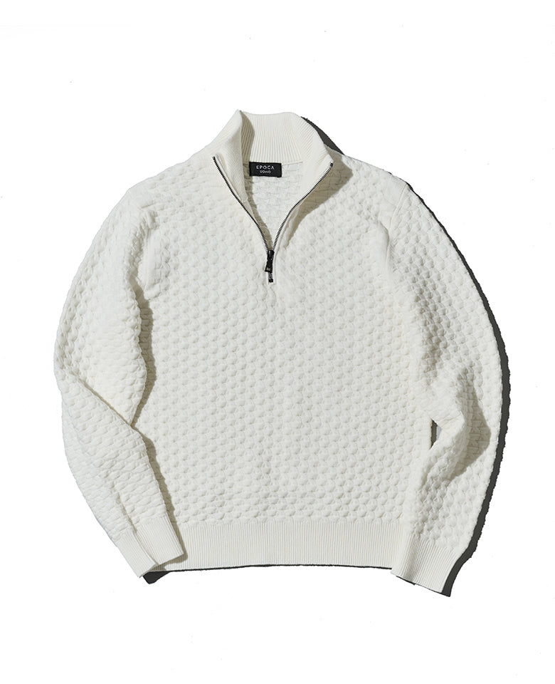 ハーフジップニット