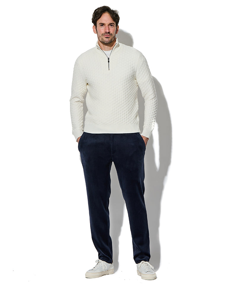 ハーフジップニット