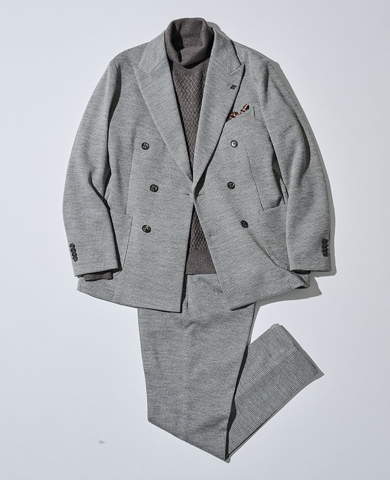 ライトグレーセットアップフルコーディネート3点セット