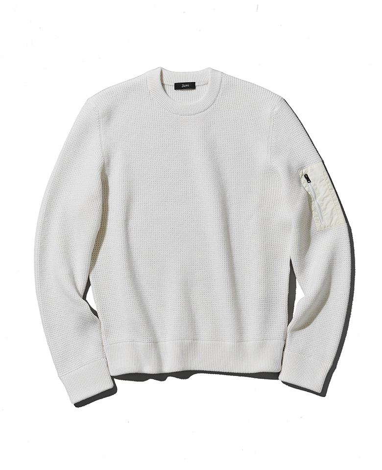 ワッフルニットプルオーバー