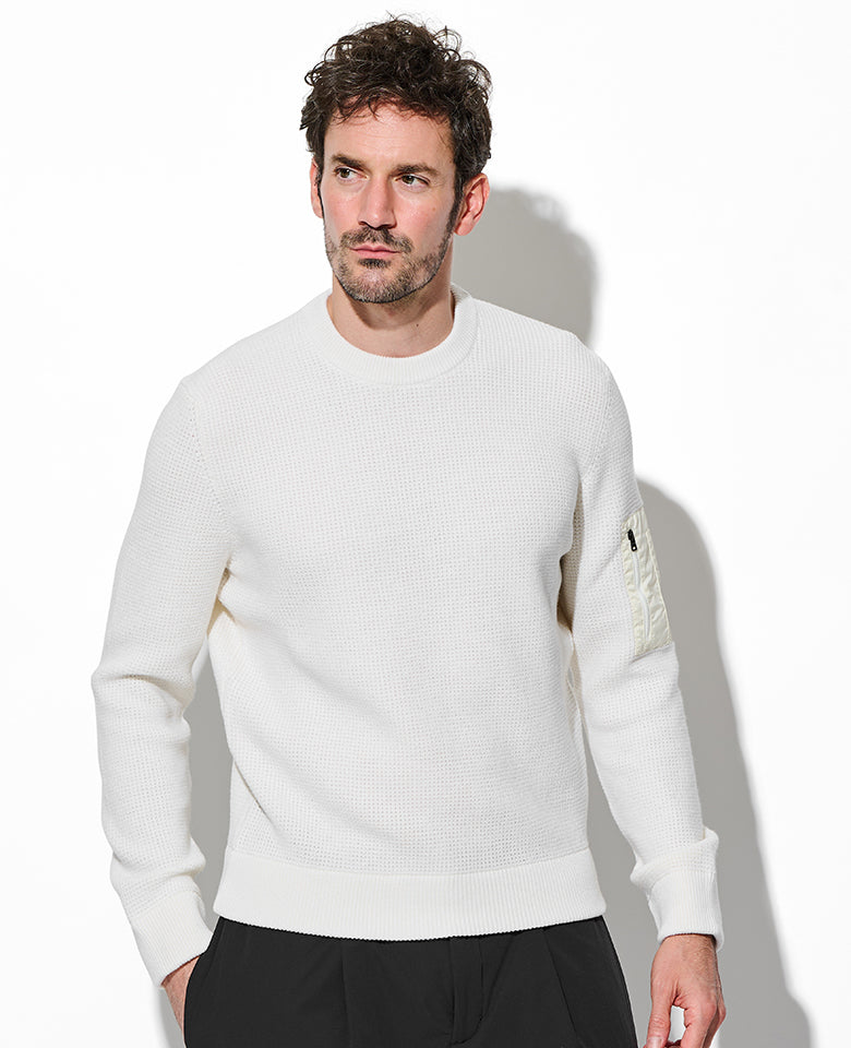 ワッフルニットプルオーバー