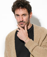 トライアングルロングチェーンバイカラーブレスレット