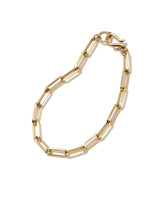 K18 トライアングルロングチェーンブレスレット　スリム