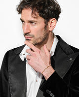 K18 トライアングルロングチェーンブレスレット　スリム