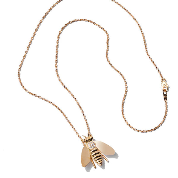 BEE Necklace YG 18k with Diamonds – 買えるLEON