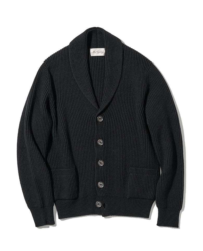 ショールカラーカーディガン