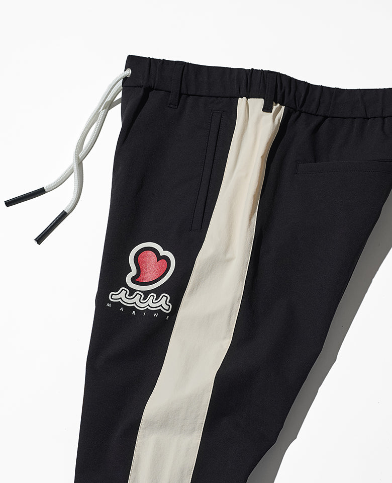 ACANTHUS × muta MARINE スウィートロゴサイドラインパンツ