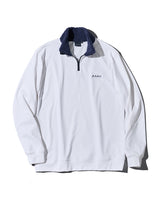 ボアネック ハーフジップ プルオーバー