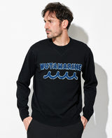 デニムパッチコットンニット