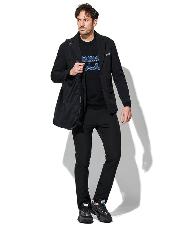 ストレッチナイロンセットアップ(ブラック)