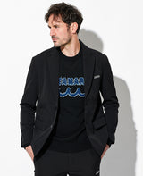 ストレッチナイロンセットアップ(ブラック)