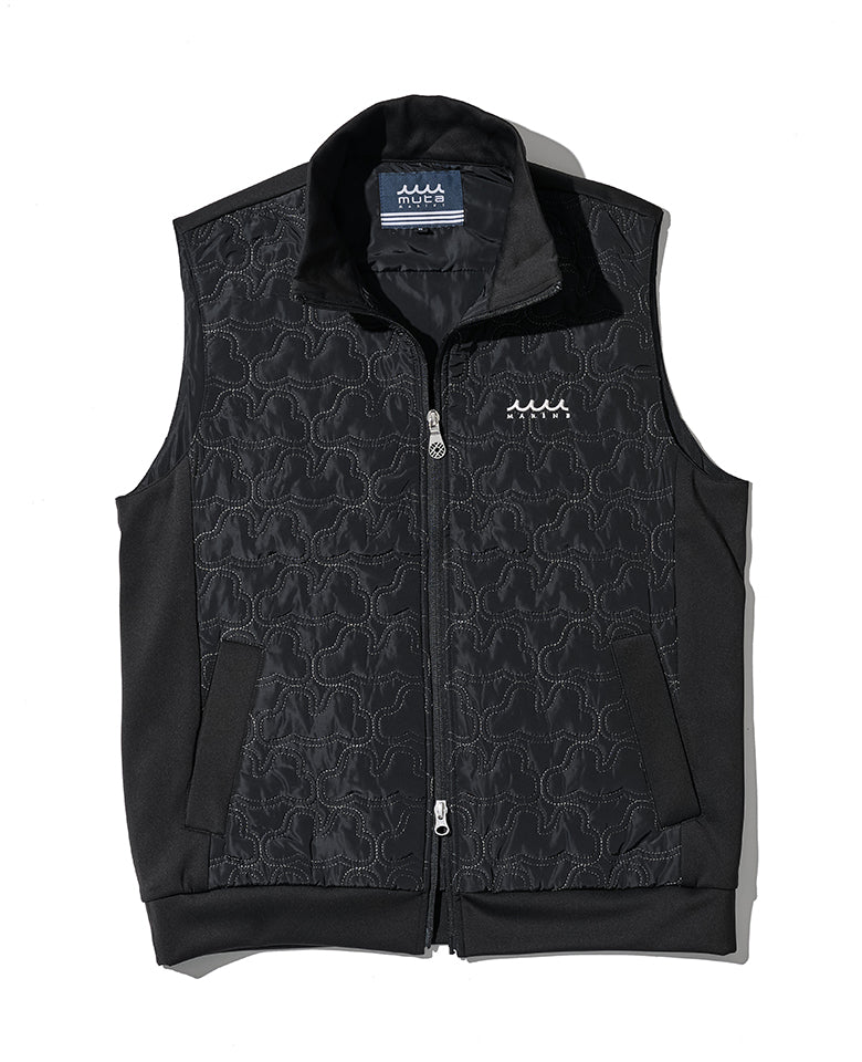 ジオメトリックウェーブ キルティングセットアップ(ブラック)