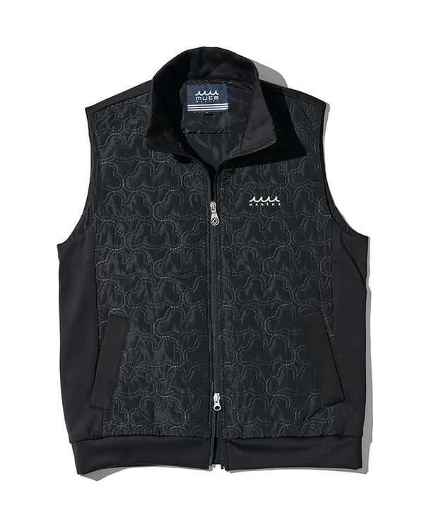 ジオメトリックウェーブ キルティングベスト