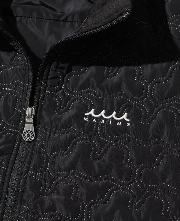 ジオメトリックウェーブ キルティングベスト