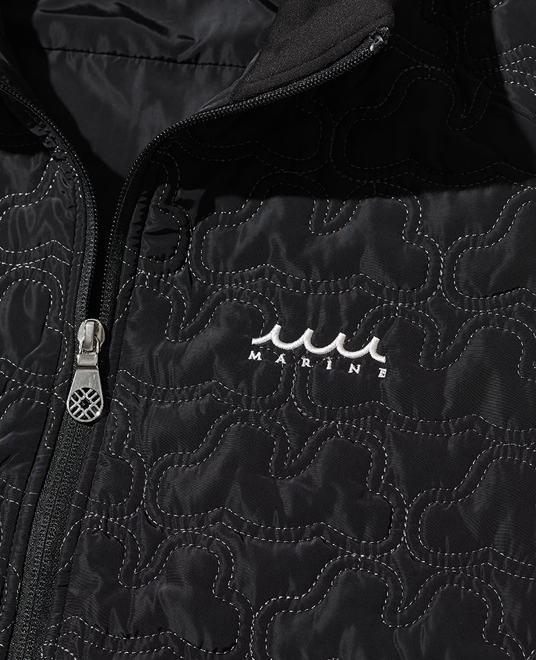 ジオメトリックウェーブ キルティングベスト