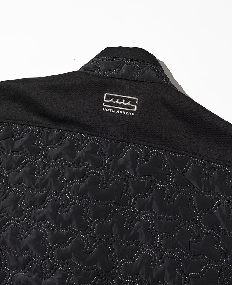 ジオメトリックウェーブ キルティングセットアップ(ブラック)