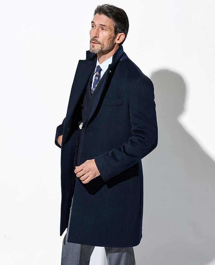 LEON　Herno カシミヤ100% メンズ チェスターコート 44 LEON Herno カシミヤ100% メンズ チェスターコート 44 LEON Herno