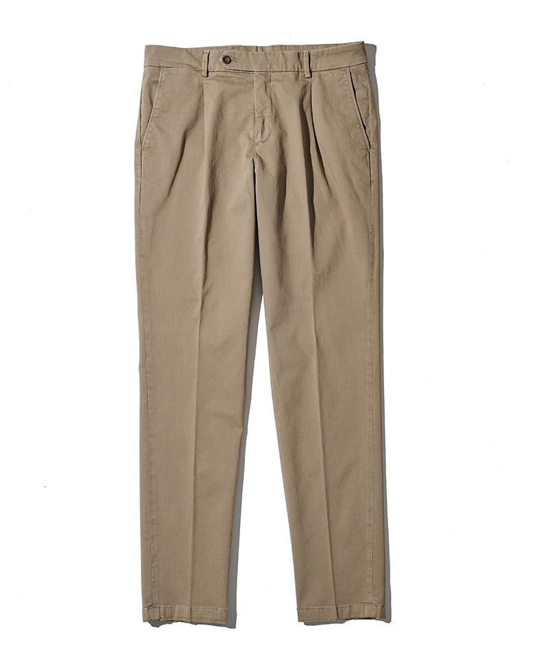 LEON別注 1プリーツコットンストレッチパンツ