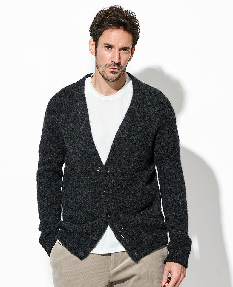 アルパカモヘアカーディガン