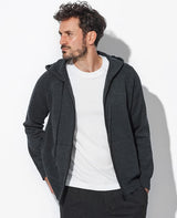 Wool Knit Full Zip Parka