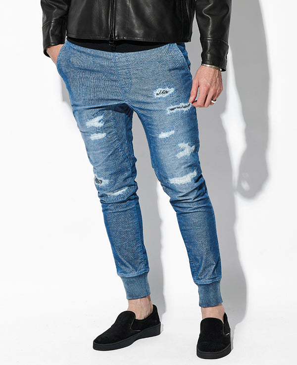 LEON別注 ストレッチコーデュロイ 裾リブイージーパンツ