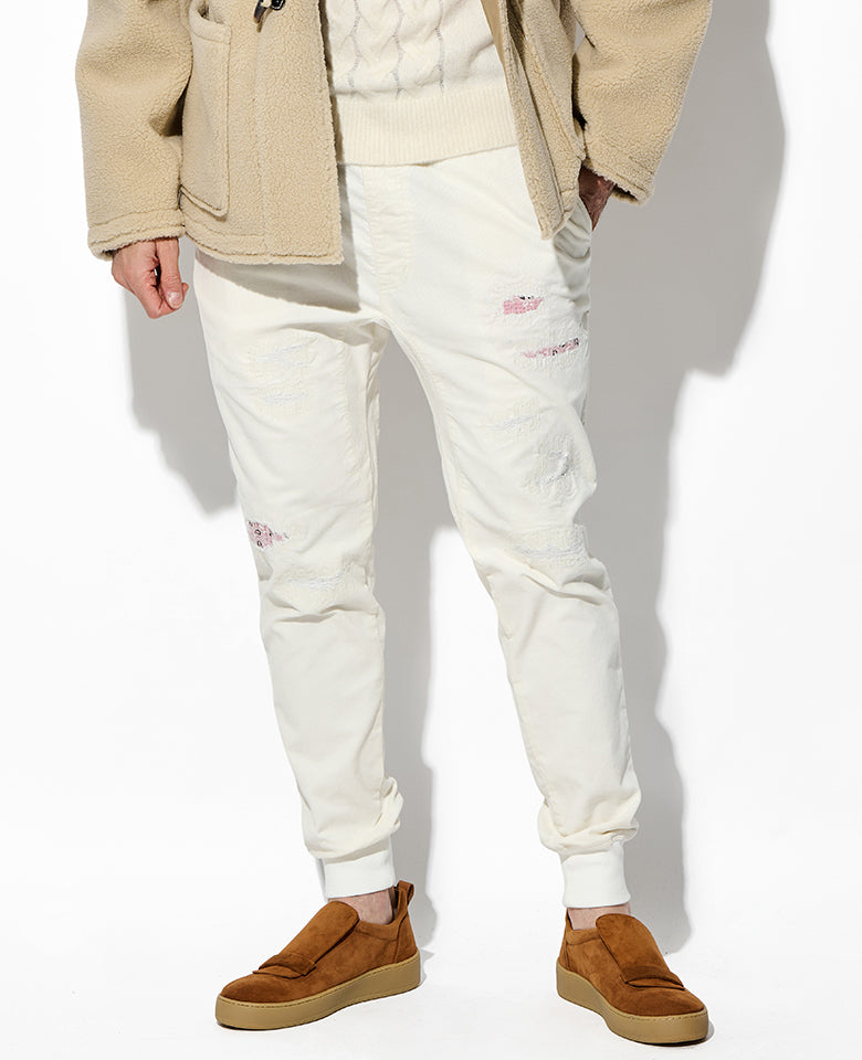 LEON別注 ストレッチコーデュロイ 裾リブイージーパンツ