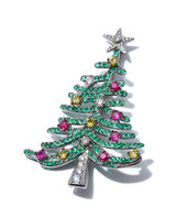 ダイヤサファイヤルビーエメラルドブローチ