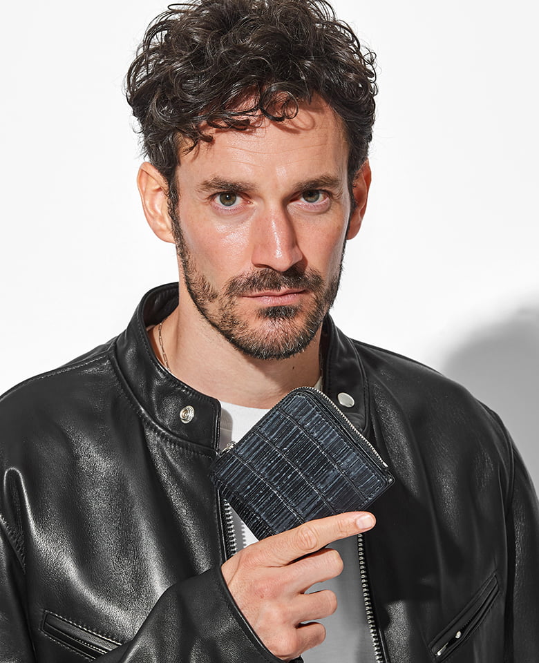 クロコダイル ポロサスブライドルレザー スモールウォレット ランダム