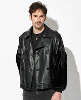 エコレザートレンチブルゾン