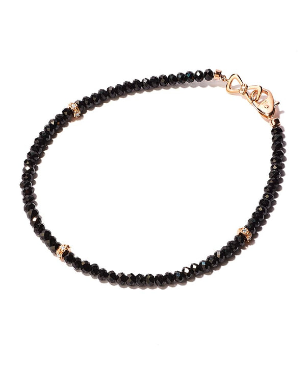 ブレスレット(K18PG×ダイヤモンド×ブラックスピネル)