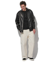 LEON別注 レザーリメイクジップシャツ