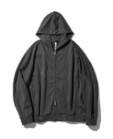 コットンストレッチテリー ジップアップフーディー