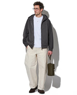 コットンストレッチテリー ジップアップフーディー