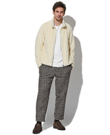 ウール/アルパカ ボア ジップアップブルゾン