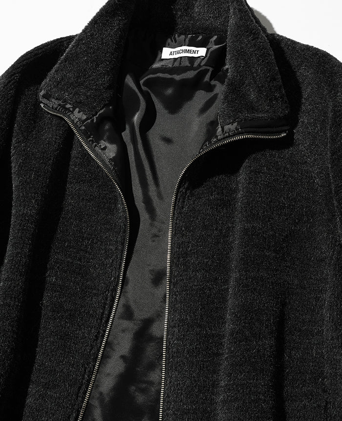 ウール/アルパカ ボア ジップアップブルゾン – 買えるLEON