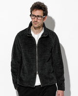 ウール/アルパカ ボア ジップアップブルゾン