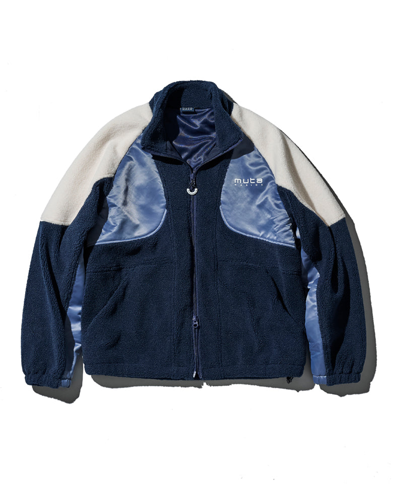 STONE  ポリウレタン　ジャケット 青 ボアフリースジャケット – 買えるLEON