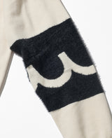 アームラインニット プルパーカー