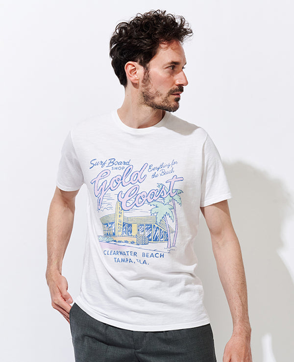 クルーネックプリントTシャツ