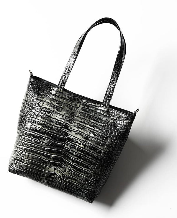 garment crocodile tote bag