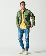 サテンオーバーシャツ