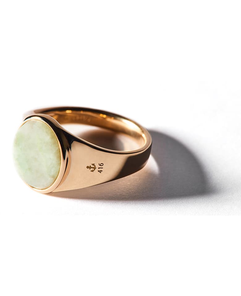 SIGNET RING（ K10YG ヒスイ）
