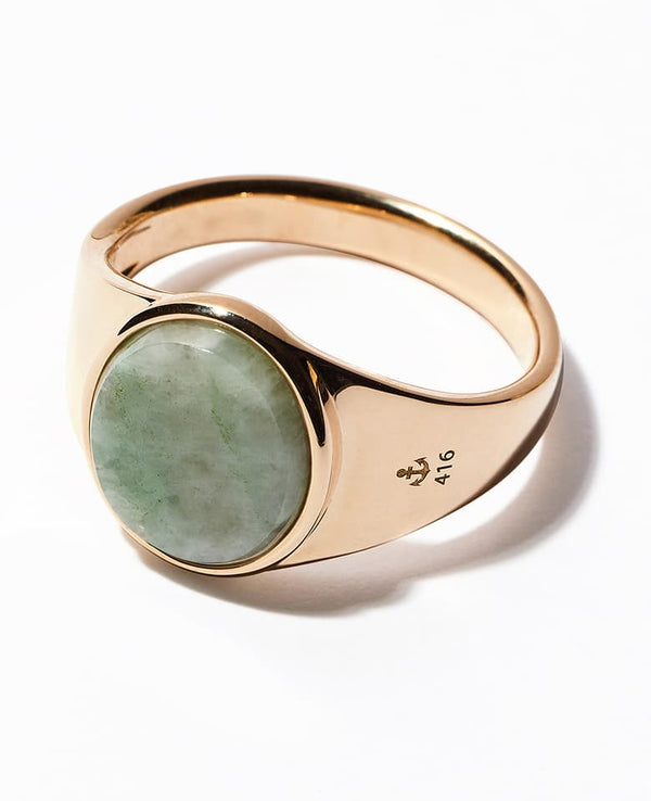 SIGNET RING（ K10YG ヒスイ）