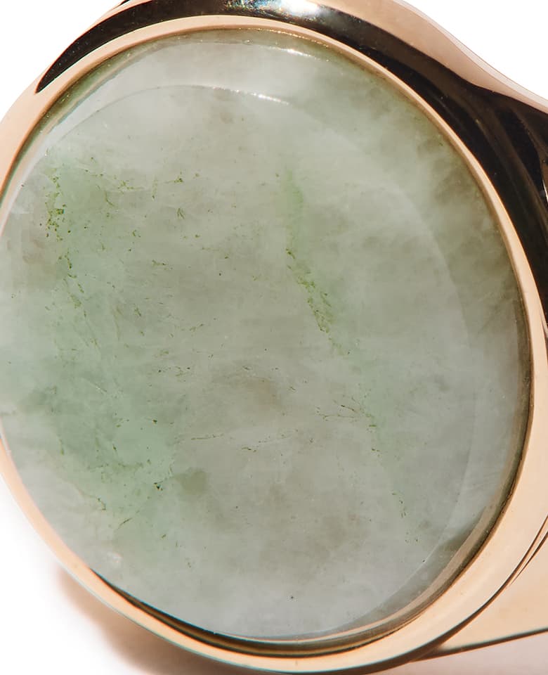 SIGNET RING（ K10YG ヒスイ）